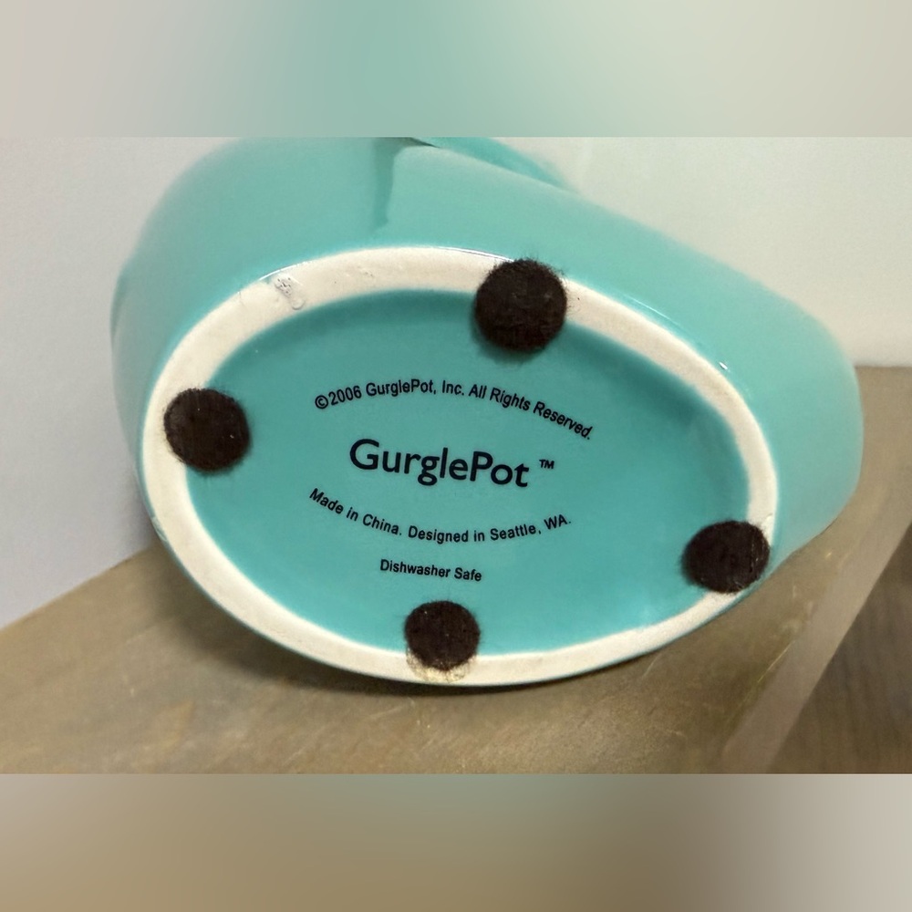 Gurgle Pot Water Pitcher 42oz - Aqua - Large - Picture 6 of 6